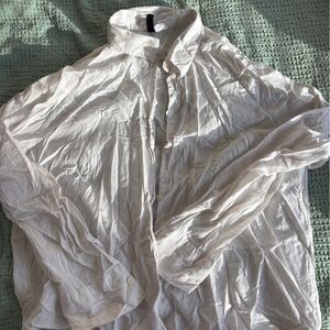 H&M White Linen Blouse